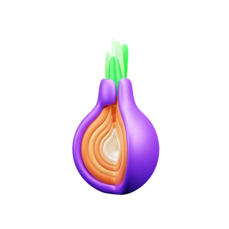 Onion  3D Icon