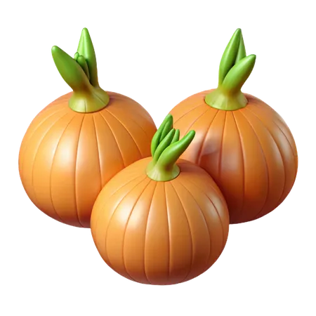 Onion  3D Icon