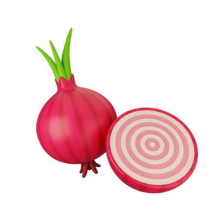 Onion  3D Icon
