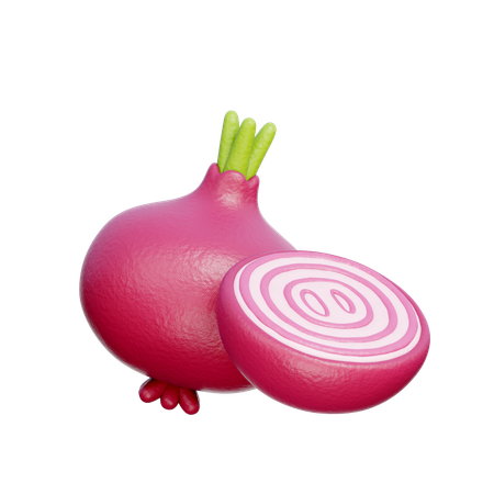 Onion  3D Icon