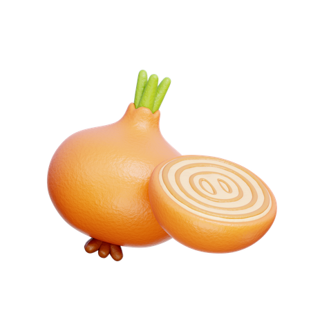 Onion  3D Icon