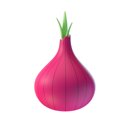 Onion  3D Illustration