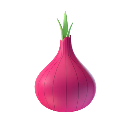 Onion  3D Illustration