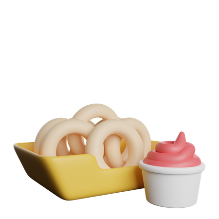 Onion Rings  3D Icon