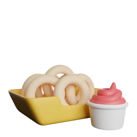 Onion Rings  3D Icon