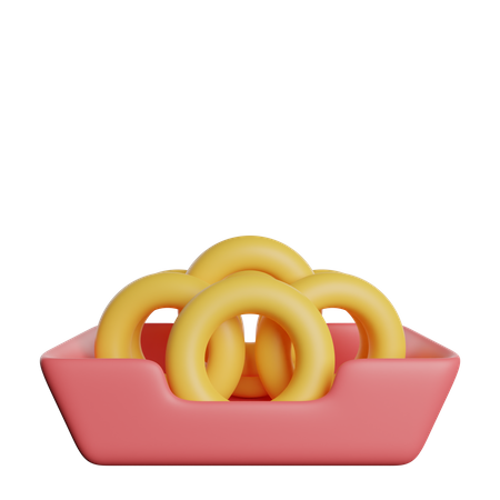 Onion Rings 3D Icon