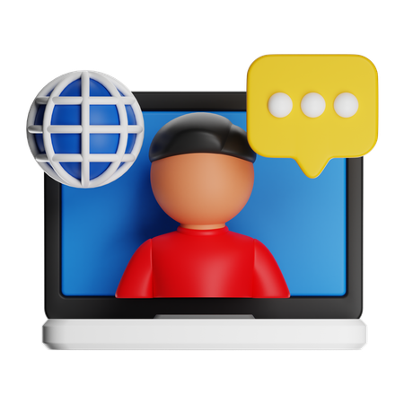 On-line  3D Icon