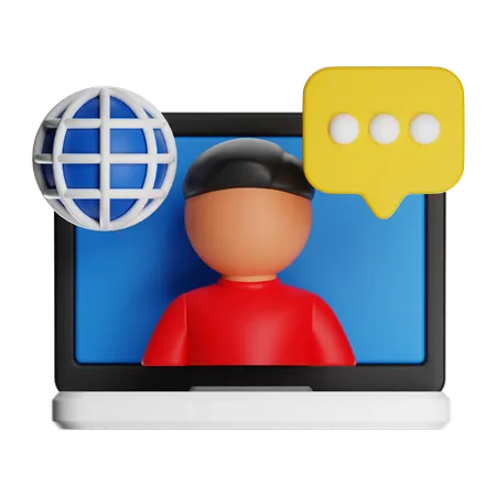 On-line  3D Icon