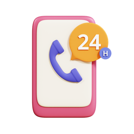 Online 24 Hours Service  3D Icon