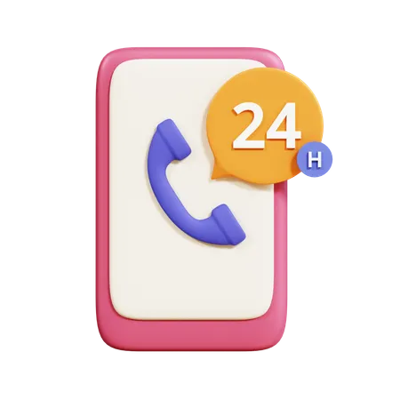 Online 24 Hours Service  3D Icon