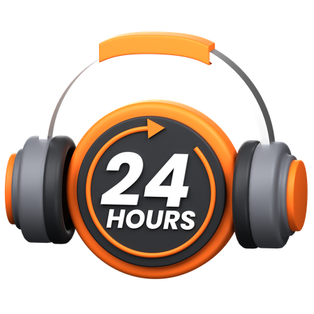 Online 24 Hours Service  3D Icon