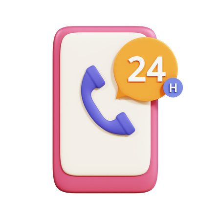 Online 24 Hours Service 3D Icon