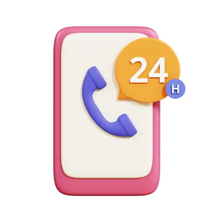 Online 24 Hours Service 3D Icon
