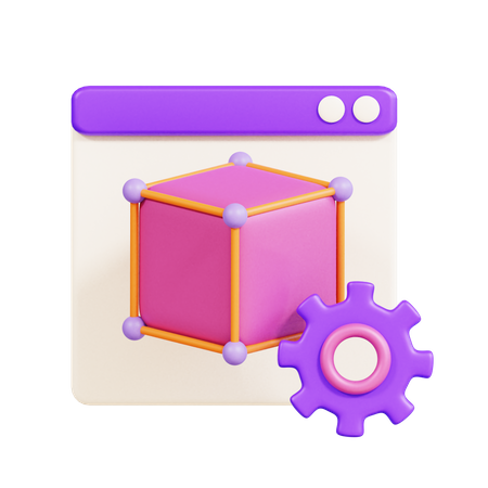 Online 3D Design Management  3D Icon