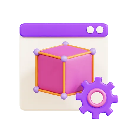 Online 3D Design Management  3D Icon