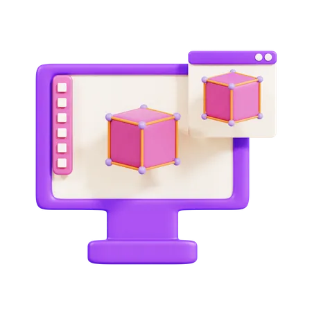 Online 3D Modeling  3D Icon