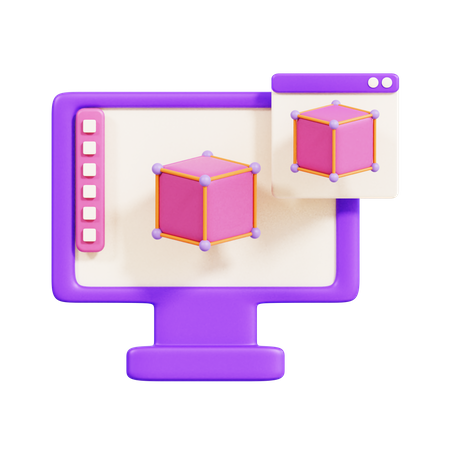 Online 3D Modeling  3D Icon