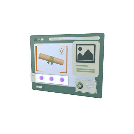 Online-Abschluss  3D Icon