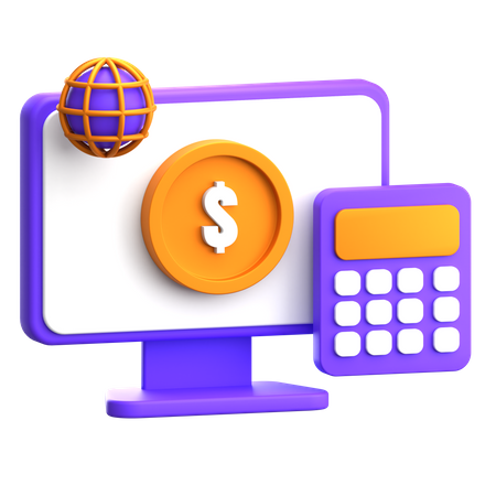 Online Accounting  3D Icon