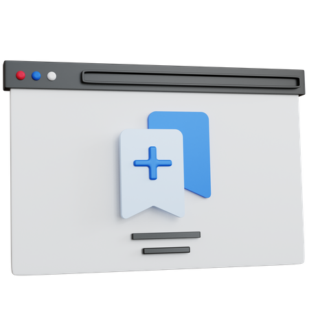 Online Add Bookmark  3D Icon