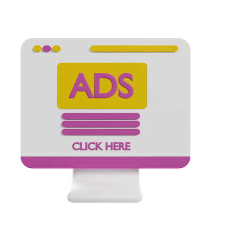 Online Ads  3D Icon