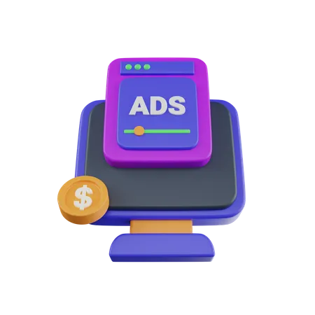 Online Ads  3D Icon