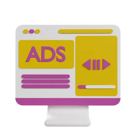 Online Ads  3D Icon