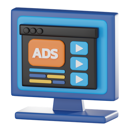 Online Ads  3D Icon