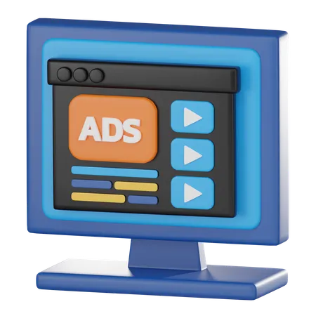 Online Ads  3D Icon