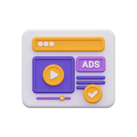 Online Ads  3D Icon