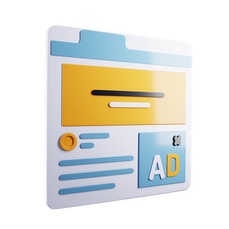 Online Ads 3D Icon