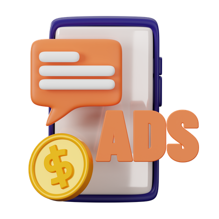 Premium Ads Money 3D Icon download in PNG, OBJ or Blend format
