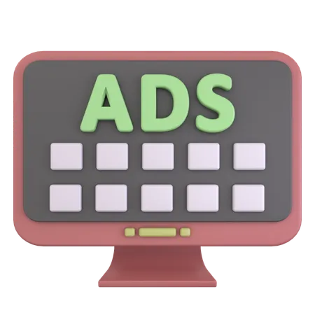 Online Advertisement  3D Icon