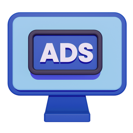 Online Advertisement  3D Icon