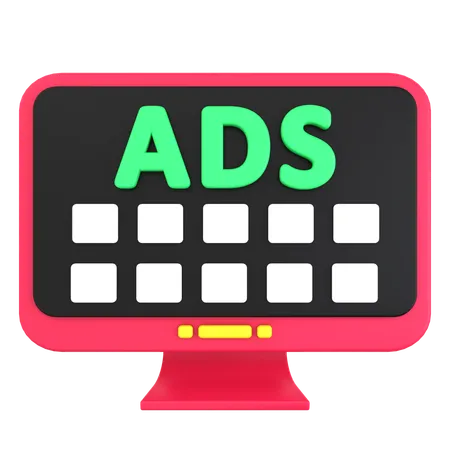 Online advertisement  3D Icon