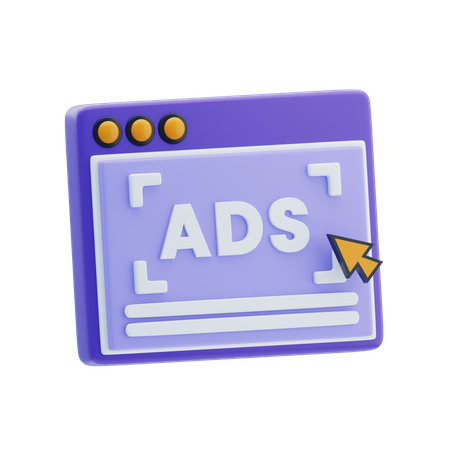 Online Advertisement  3D Icon
