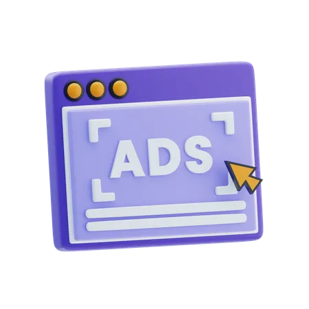 Online Advertisement  3D Icon
