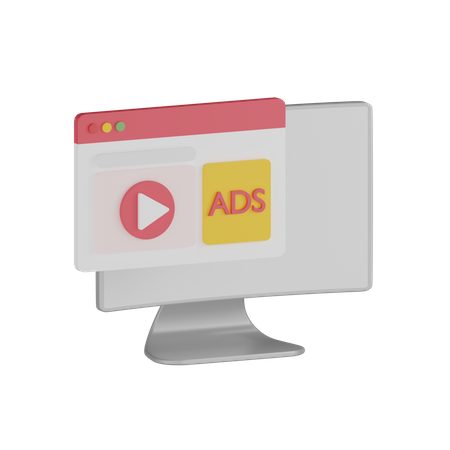 Online Advertisement  3D Icon