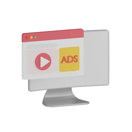 Online Advertisement  3D Icon