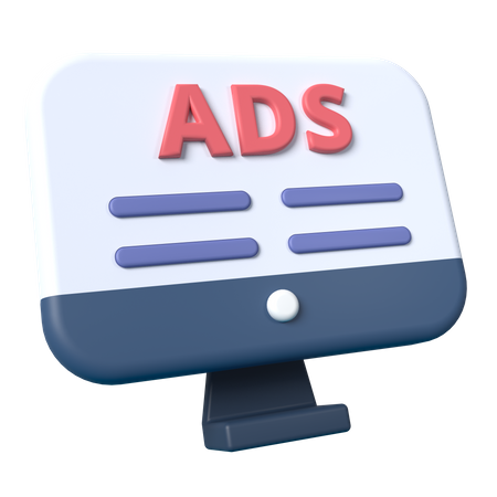 Online Advertisement  3D Icon