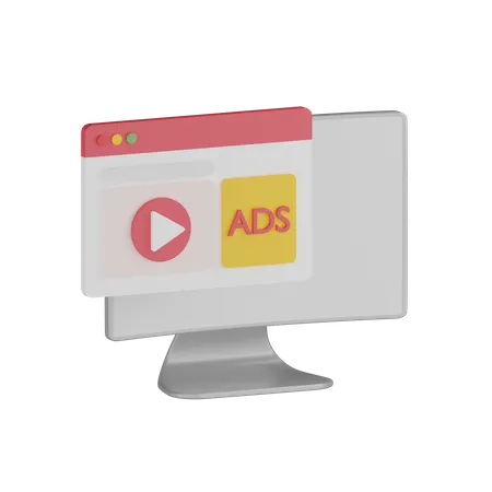 Online Advertisement 3D Icon