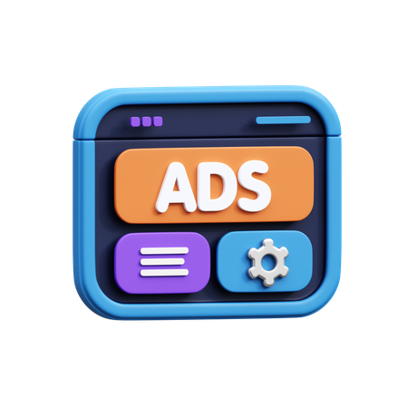 Online Advertising  3D Icon