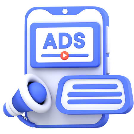 Online advertising  3D Icon