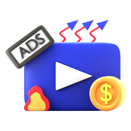 Online Advertising  3D Icon