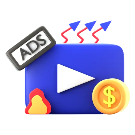 Online Advertising  3D Icon