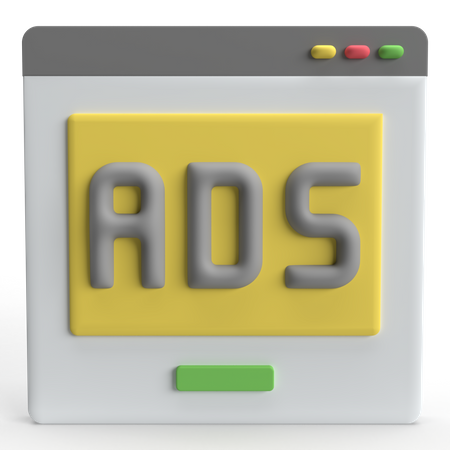 Online Advertising  3D Icon