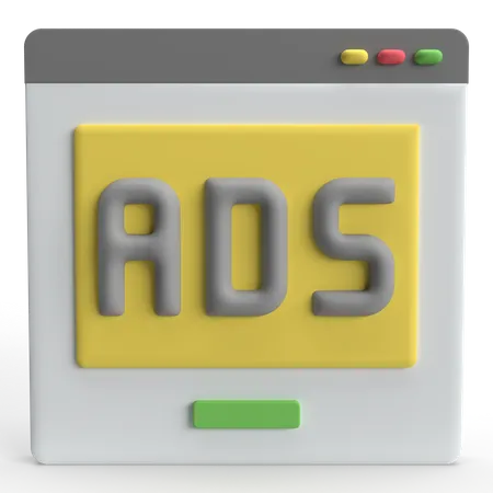 Online Advertising  3D Icon