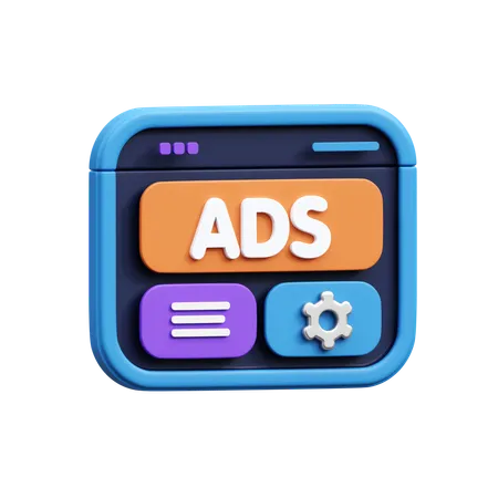 Online Advertising  3D Icon