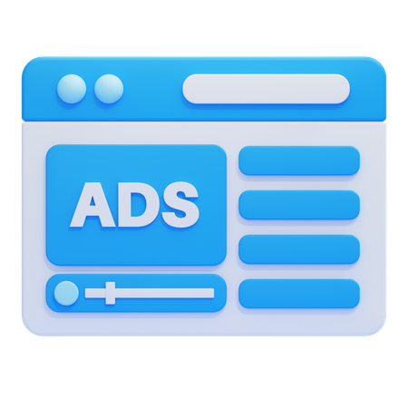 Online Advertising  3D Icon