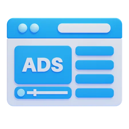 Online Advertising  3D Icon